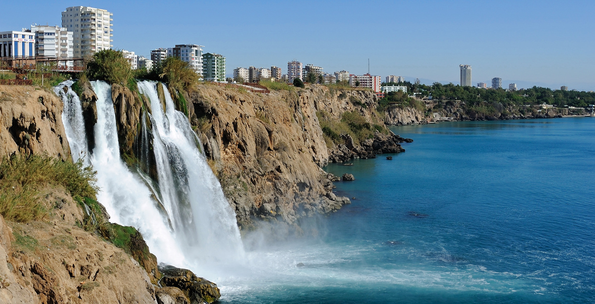 Lower Duden waterfall in Antalya