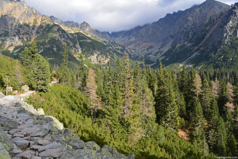 Hiking route from Lake Poprad to Shtrebske pleso