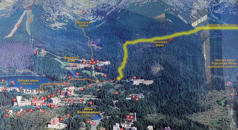Hiking route from Lake Poprad to Shtrebske pleso