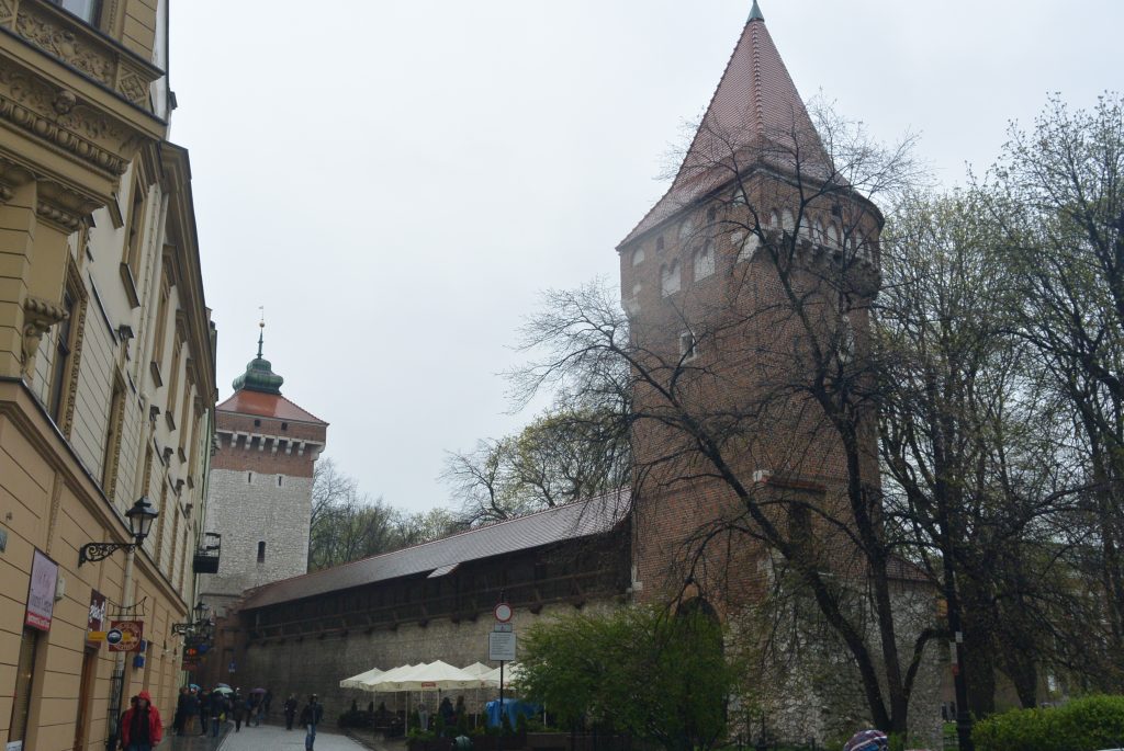 Remains of the fortress walls of Krakow