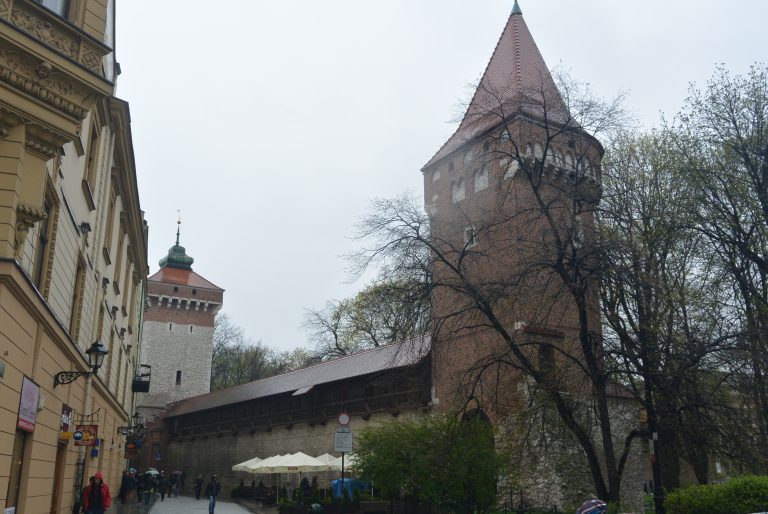Florian Gate and fortress walls, Krakow
