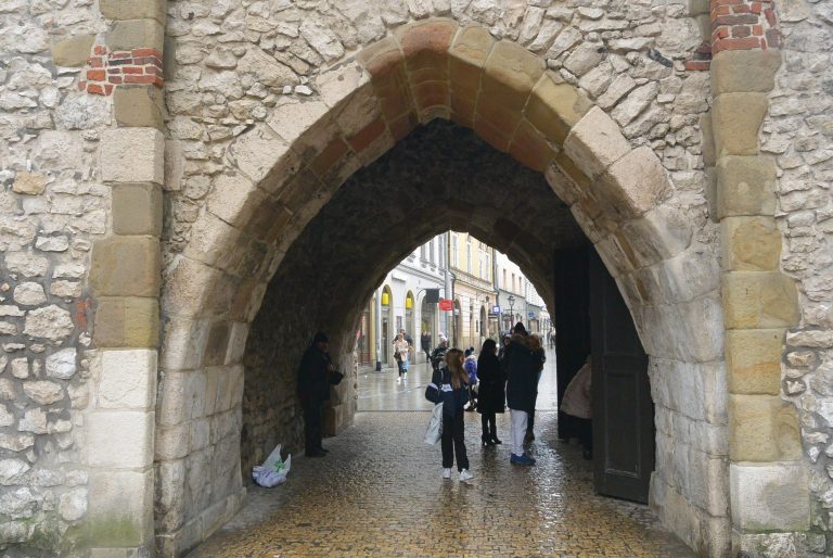 Florian Gate and fortress walls, Krakow