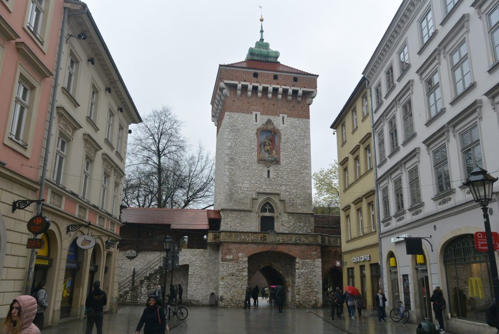 Florian Gate and fortress walls, Krakow