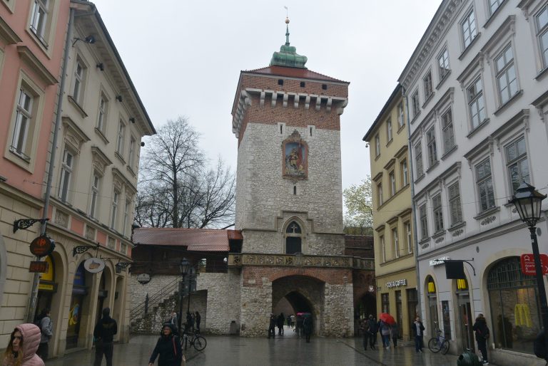 Florian Gate and fortress walls, Krakow