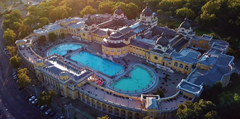 The baths of Szechenyi, Budapest