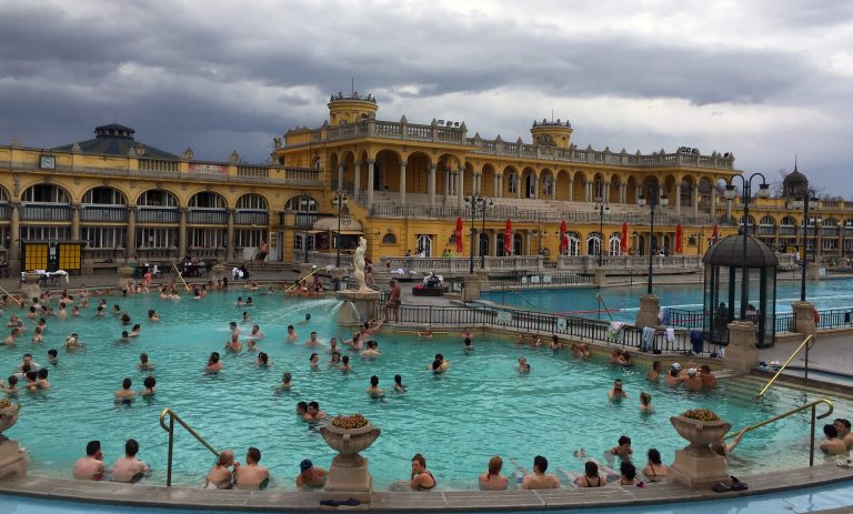 The baths of Szechenyi, Budapest
