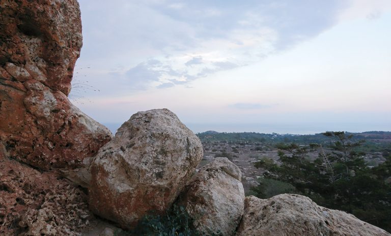 The view from the cave temple to the surrounding area — Agioi Saranta Cave Church