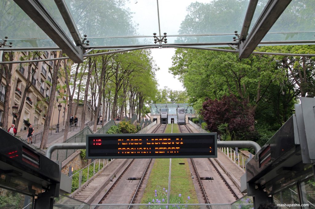 El funicular que sube al Sagrado Corazón
