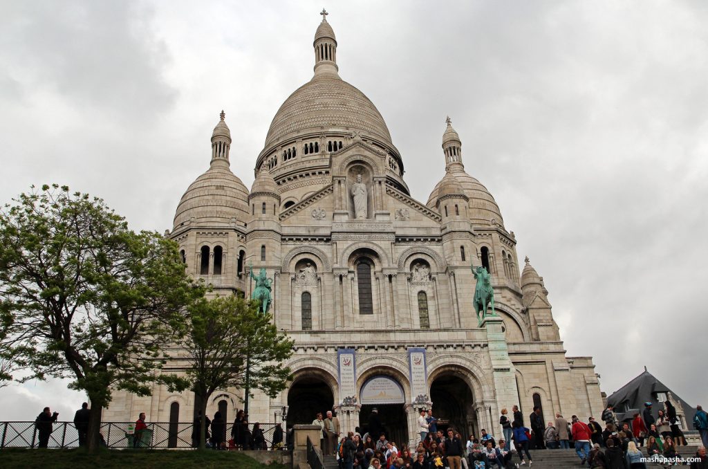 La basílica del Sagrado Corazón en Montmartre