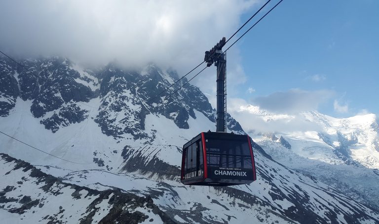 Aiguille du Midi cable car, Chamonix, France