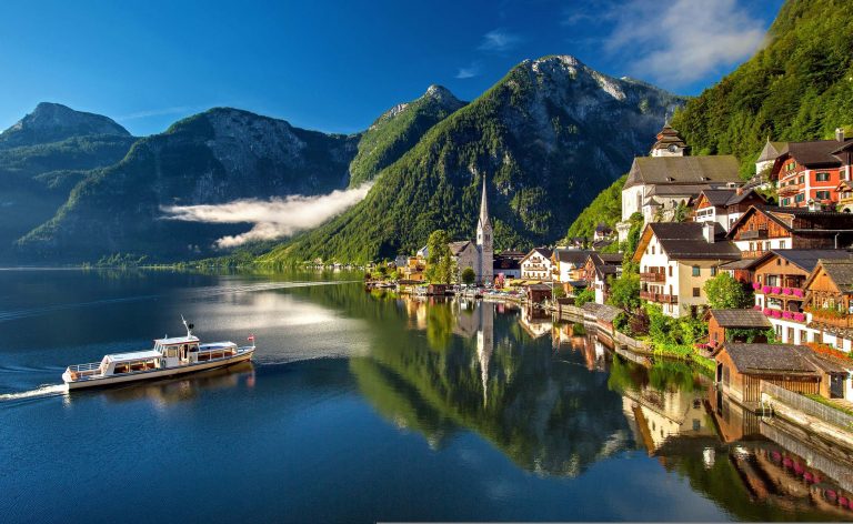 Hallstatt iconic landscape, Austria