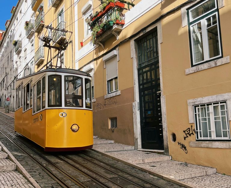 Lisbon cable funicular – trams, Portugal