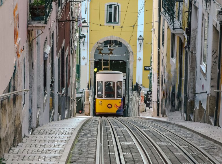 Lisbon cable funicular – trams, Portugal