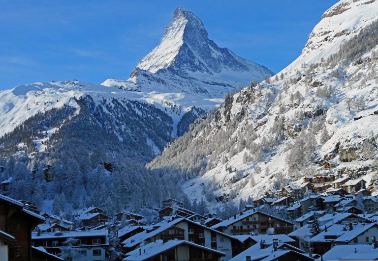 Stazione di Zermatt / Vallese, Svizzera