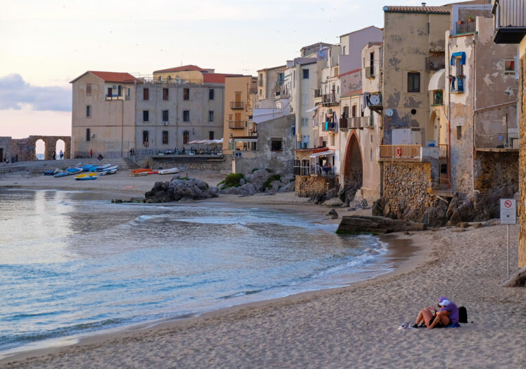 Cefalu beach, Sicilia, Italy
