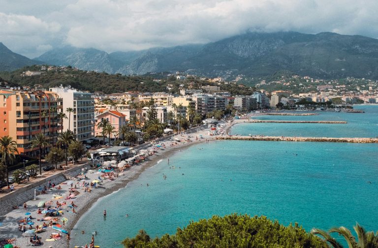 Menton beach, France