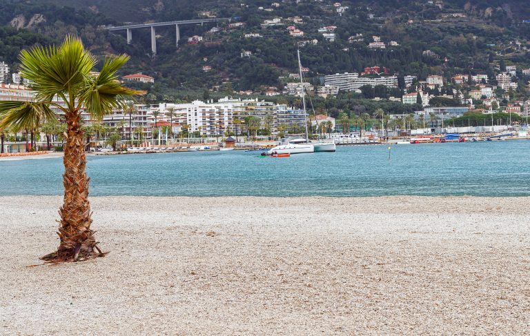 Menton beach, France