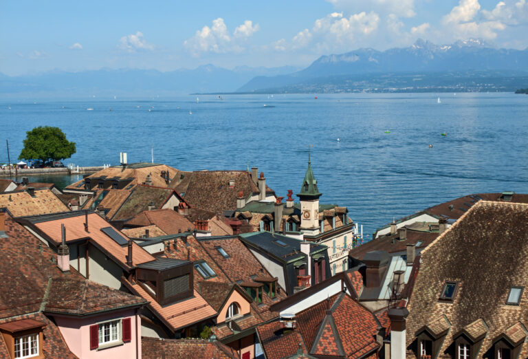 Castello e centro storico di Nyon, Svizzera