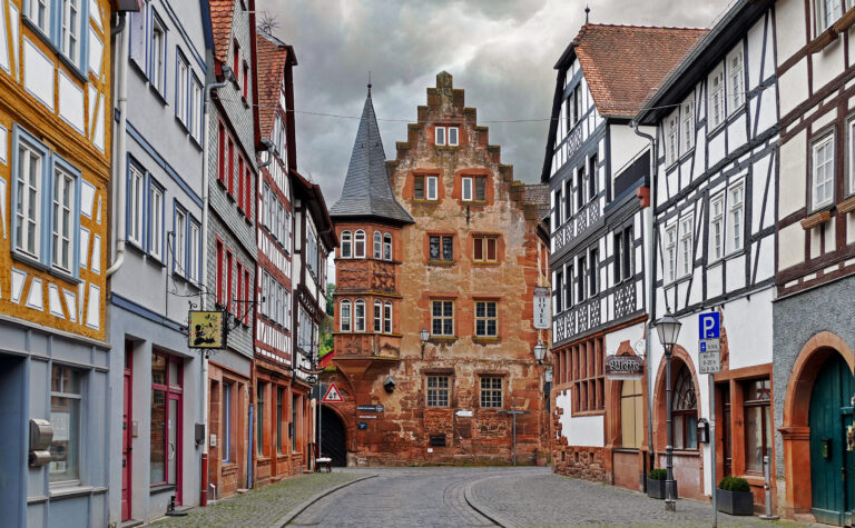 Casco antiguo y fortaleza de Büdingen, Hesse, Alemania
