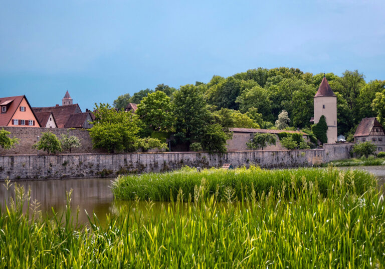 Dinkelsbühl old city and fortress, Bavaria, Germany
