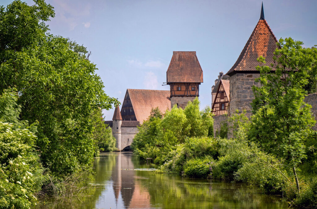Dinkelsbühl old city and fortress, Bavaria, Germany