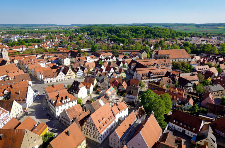 Dinkelsbühl old city and fortress, Bavaria, Germany