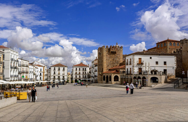 Casco antiguo de Cáceres, España